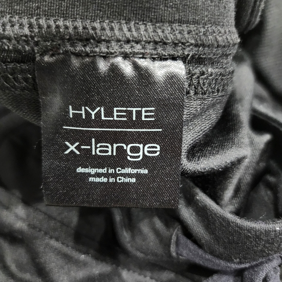 Hylete Womens Running Shorts XLarge Athletic Fitted Black Tie Drawstring - Picture 5 of 5